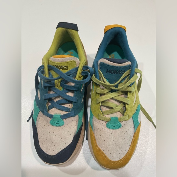 Hoka One One Other - 🌹🌹Hoka One One Clifton 9 Suede Multicolor Lightweight Sneakers, Size 10.5